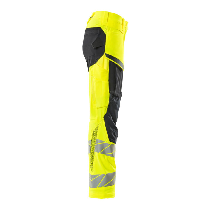 Mascot Hose DIAMOND Knietaschen Stretch hi-vis gelb/schwarzblau 76C52