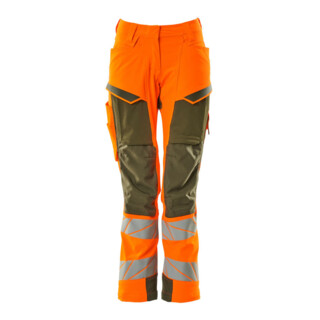 Mascot Hose DIAMOND Knietaschen Stretch hi-vis orange/moosgrün 76C40