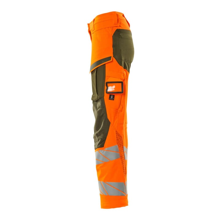 Mascot Hose DIAMOND Knietaschen Stretch hi-vis orange/moosgrün Größe 76C44