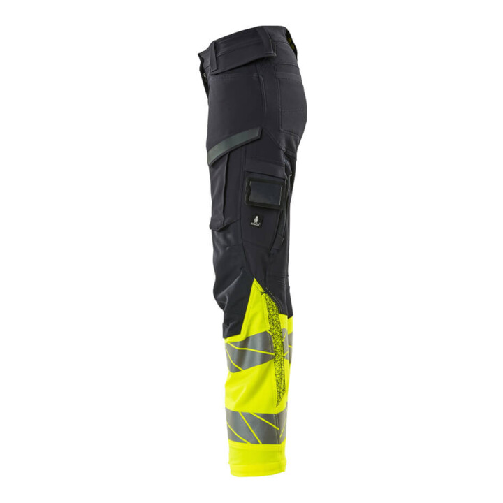 Mascot Hose DIAMOND Knietaschen Stretch schwarzblau/hi-vis gelb