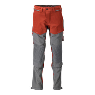 Mascot Hose Größe 82C43 Knietaschen Stretch leicht herbstrot/anthrazitgrau