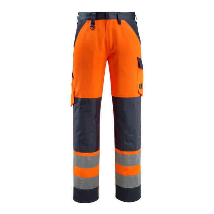 Mascot Hose Maitland hi-vis orange/schwarzblau Größe 52