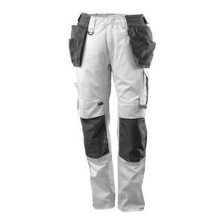 Mascot Hose mit Hängetaschen, geringes Gewicht Hose Größe 76C48, weiss/dunkelanthrazit