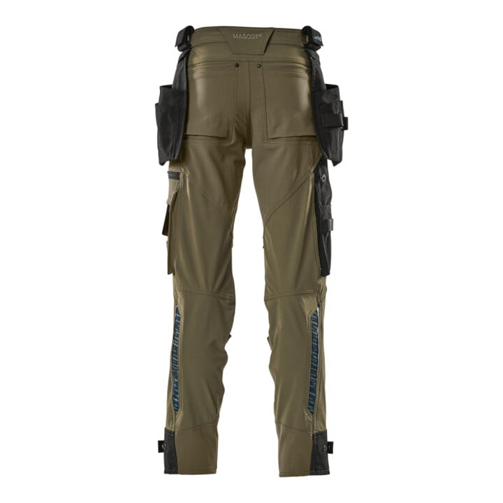 Mascot Hose mit Hängetaschen Stretch Größe 90C48 moosgrün