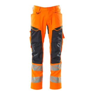 Mascot Hose mit Knietaschen Größe 76C54 hi-vis orange/schwarzblau Stretch-Einsätze