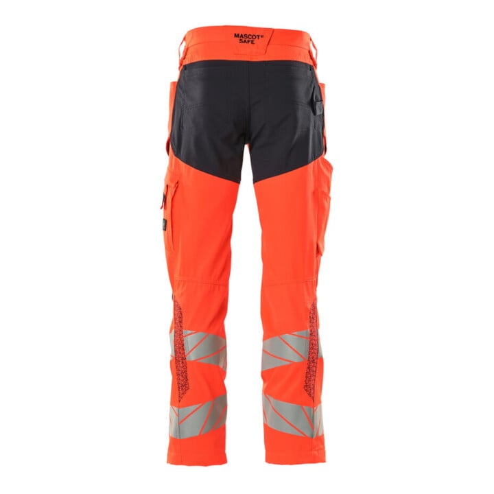 Mascot Hose mit Knietaschen Stretch-Einsätze 76C51 Hi-vis rot/schwarzblau