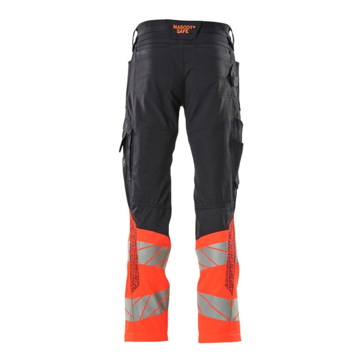 Mascot Hose mit Knietaschen Stretch-Einsätze 82C48 schwarzblau/hi-vis rot