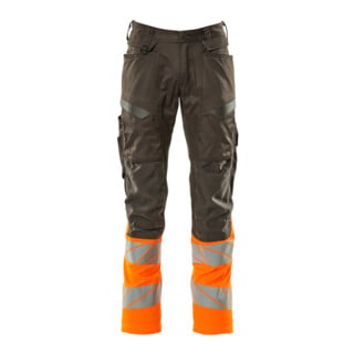 Mascot Hose mit Knietaschen Stretch-Einsätze 82C52 dunkelanthrazit/hi-vis orange