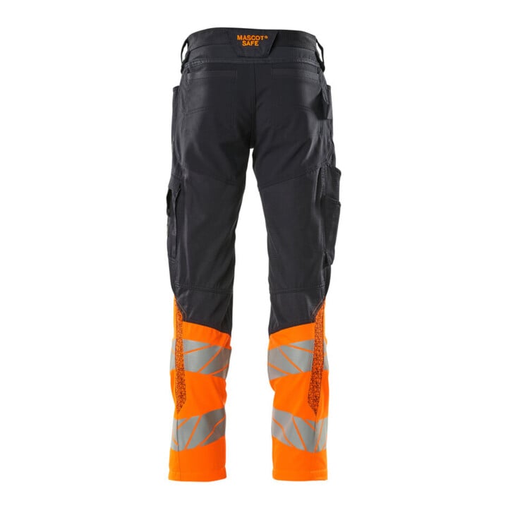 Mascot Hose mit Knietaschen Stretch-Einsätze 82C64 schwarzblau/hi-vis orange