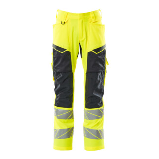 Mascot Hose mit Knietaschen Stretch-Einsätze Gr. 90C47 hi-vis gelb/schwarzblau