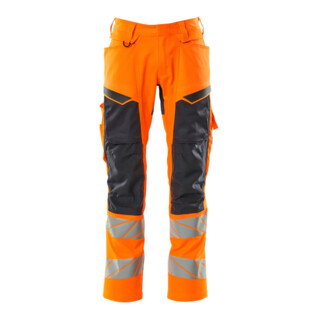 Mascot Hose mit Knietaschen Stretch-Einsätze Gr. 90C48 hi-vis orange/schwarzblau