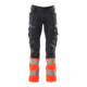 Mascot Hose mit Knietaschen Stretch-Einsätze Größe 76C48 schwarzblau/hi-vis rot