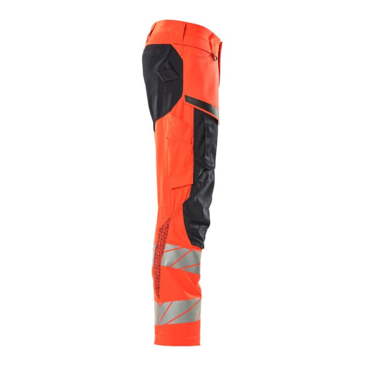 Mascot Hose mit Knietaschen Stretch Größe 76C48 Hi-vis rot/schwarzblau