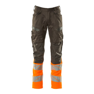 Mascot Hose mit Knietaschen Stretch Größe 82C58 dunkelanthrazit/hi-vis orange