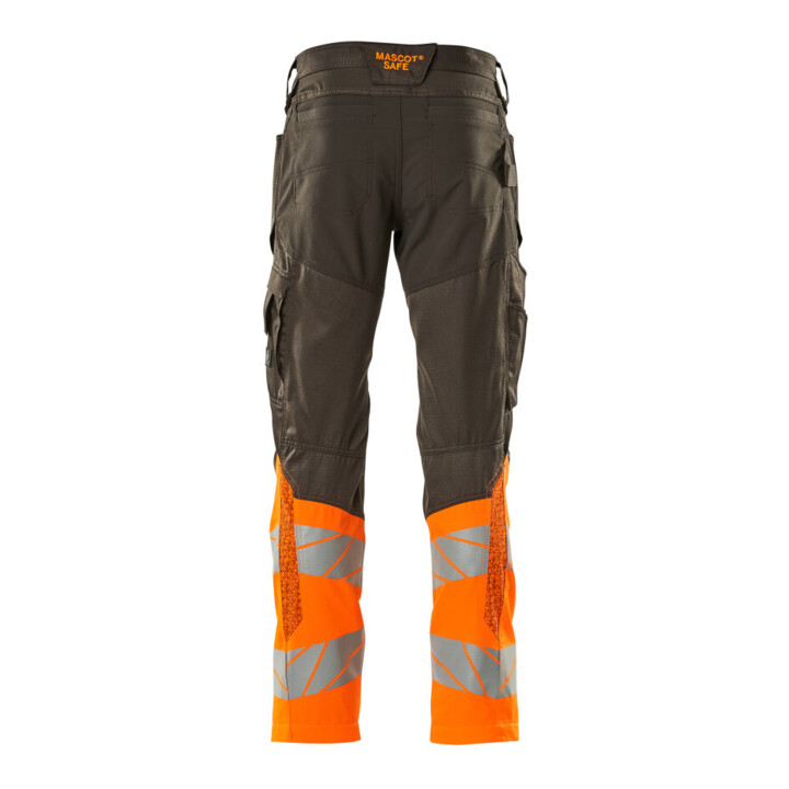Mascot Hose mit Knietaschen Stretch Größe 82C58 dunkelanthrazit/hi-vis orange