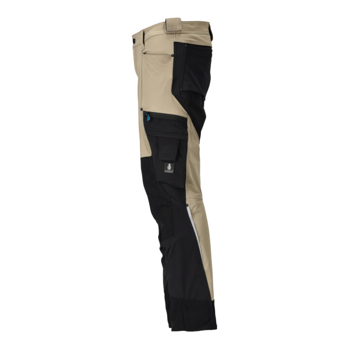 Mascot Hose mit Knietaschen Stretch leicht Gr. 76C47 hellkhaki schwarz