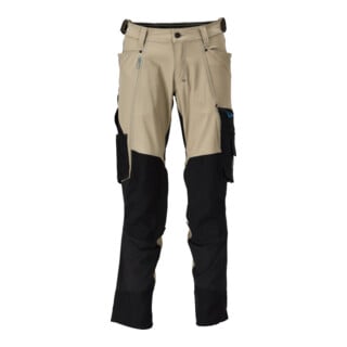 Mascot Hose mit Knietaschen Stretch leicht Gr. 76C56 hellkhaki/schwarz