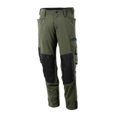 Mascot Hose mit Knietaschen, Stretchstoff Hose moosgrün