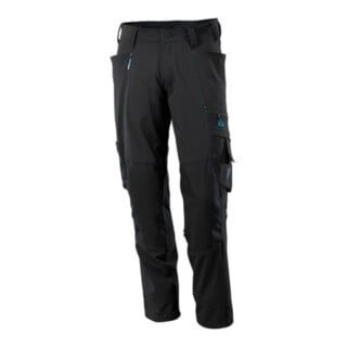 Mascot Hose mit Knietaschen, Stretchstoff Hose Größe 76C46, schwarz