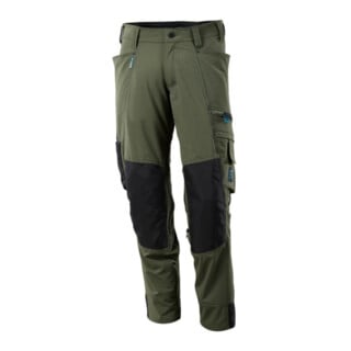 Mascot Hose mit Knietaschen, Stretchstoff Hose moosgrün