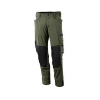 Mascot Hose mit Knietaschen, Stretchstoff Hose Größe 76C50, moosgrün