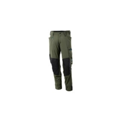 Mascot Hose mit Knietaschen, Stretchstoff Hose moosgrün