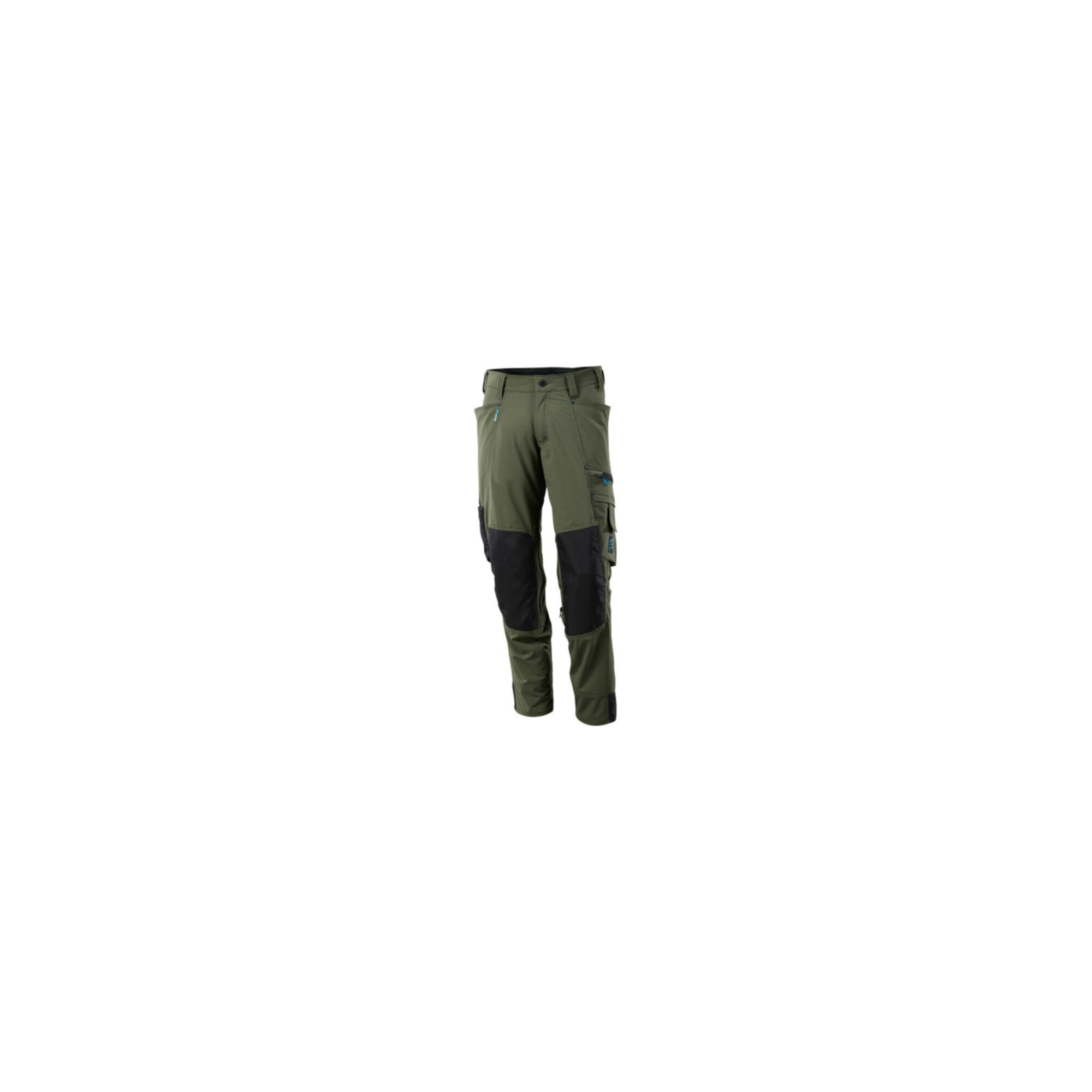 Mascot Hose mit Knietaschen, Stretchstoff Hose Größe 76C52, moosgrün