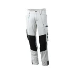 Mascot Hose mit Knietaschen, Stretchstoff Hose weiss