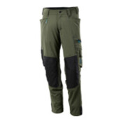 Mascot Hose mit Knietaschen, Stretchstoff Hose moosgrün