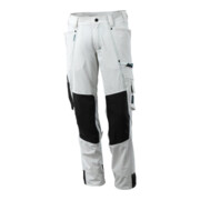 Mascot Hose mit Knietaschen, Stretchstoff Hose weiss