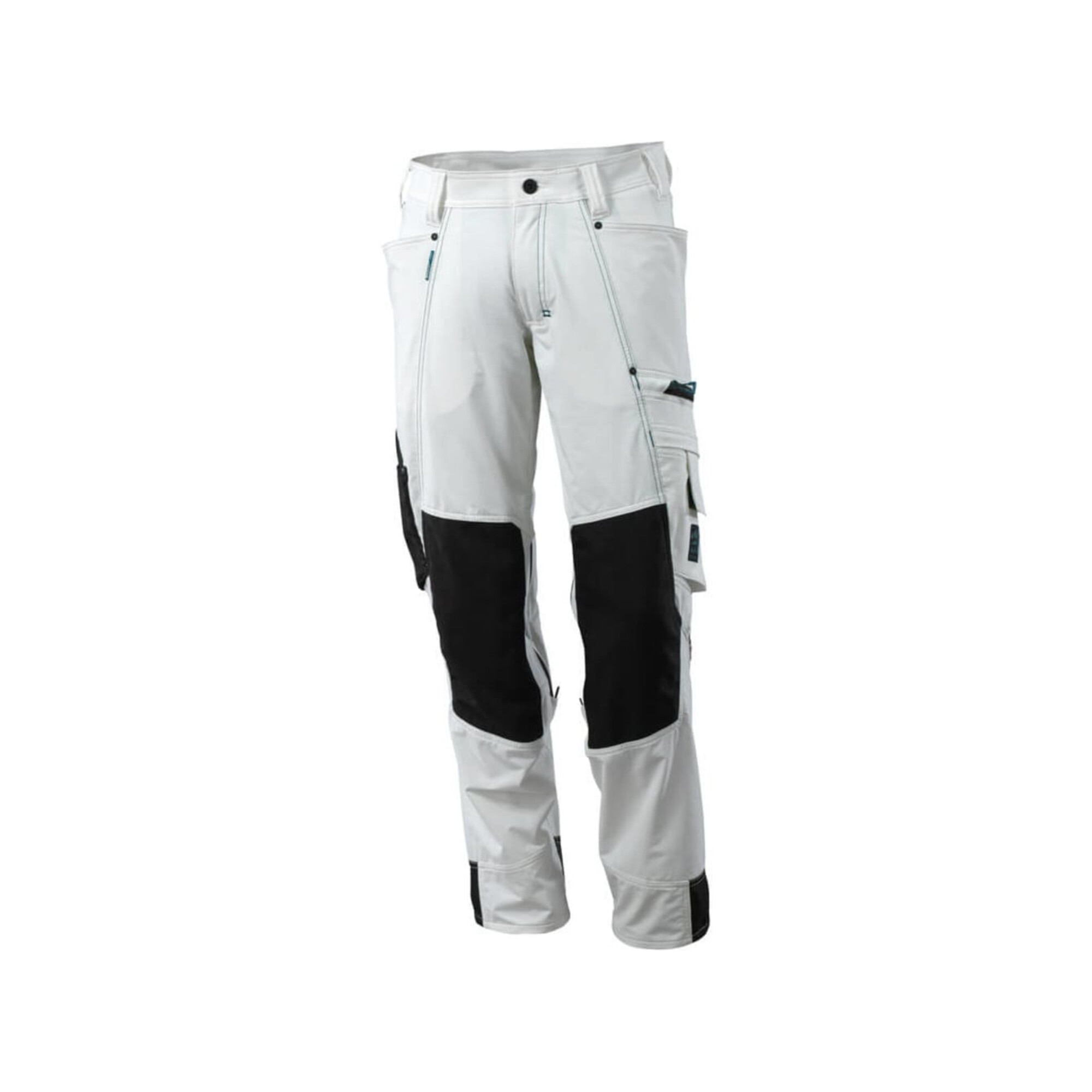 Mascot Hose mit Knietaschen, Stretchstoff Hose Größe 76C56, weiss