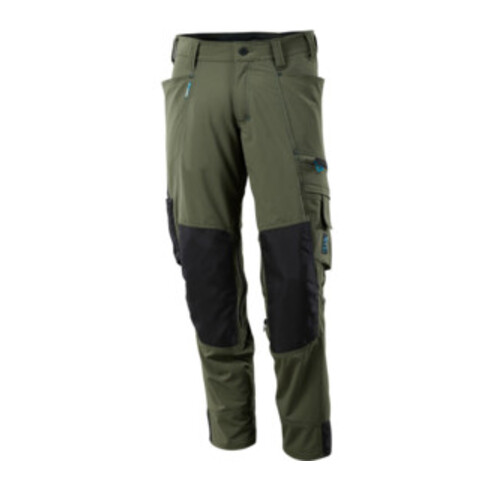 Mascot Hose mit Knietaschen, Stretchstoff Hose moosgrün