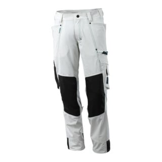Mascot Hose mit Knietaschen, Stretchstoff Hose Größe 82C43, weiss