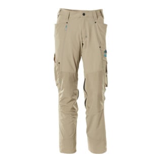 Mascot Hose mit Knietaschen, Stretchstoff Hose Größe 82C44, hellkhaki