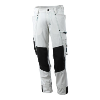 Mascot Hose mit Knietaschen, Stretchstoff Hose weiss