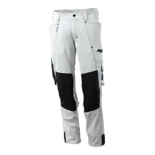 Mascot Hose mit Knietaschen, Stretchstoff Hose Größe 82C50, weiss
