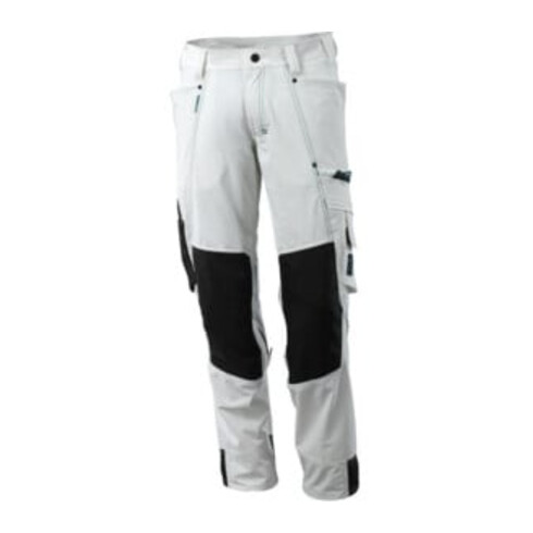 Mascot Hose mit Knietaschen, Stretchstoff Hose weiss