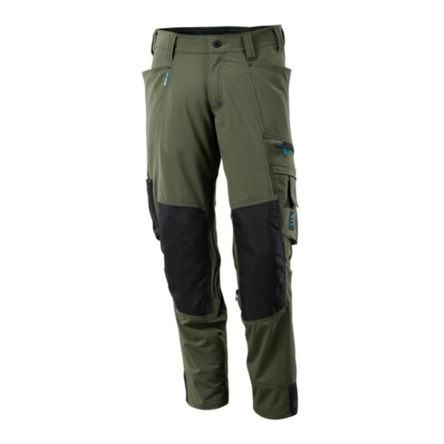 Mascot Hose mit Knietaschen, Stretchstoff Hose moosgrün