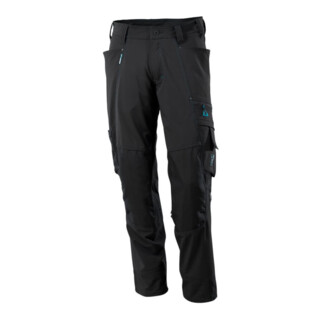 Mascot Hose mit Knietaschen, Stretchstoff Hose Größe 82C62, schwarz