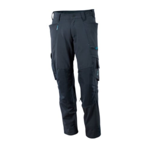 Mascot Hose mit Knietaschen, Stretchstoff Hose schwarzblau