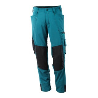 Mascot Hose mit Knietaschen, Stretchstoff Hose Größe 90C51, Dunkelpetroleum