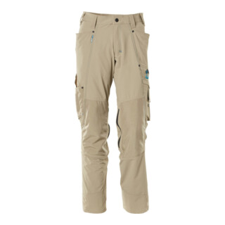 Mascot Hose mit Knietaschen, Stretchstoff Hose Größe 90C60, hellkhaki