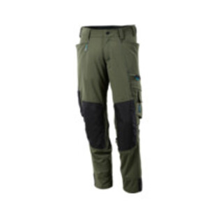 Mascot Hose mit Knietaschen, Stretchstoff Hose Größe 90C62, moosgrün