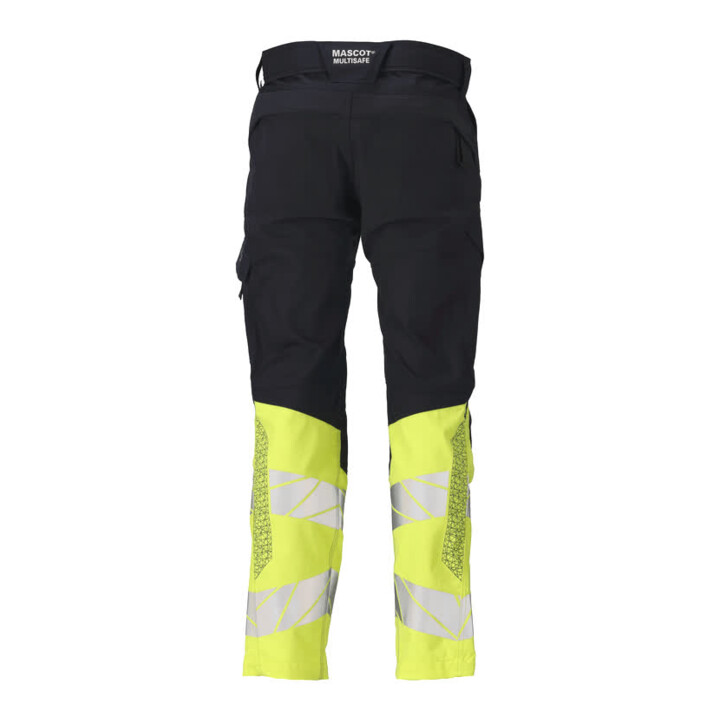 Mascot Hose Multisafe 76C52 schwarzblau/hi-vis gelb mit Knietaschen Stretch-Einsätze
