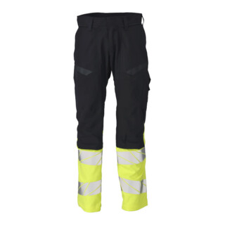 Mascot Hose Multisafe 90C46 Knietaschen Stretch schwarzblau/hi-vis gelb