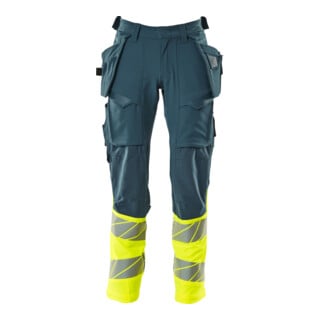 Mascot Hose ULTIMATE STRETCH 76C46 dunkelpetroleum hi-vis gelb