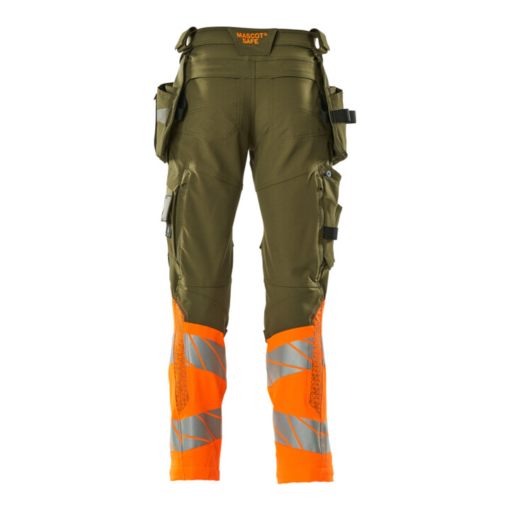 Mascot Hose ULTIMATE STRETCH 76C46 moosgrün/orange