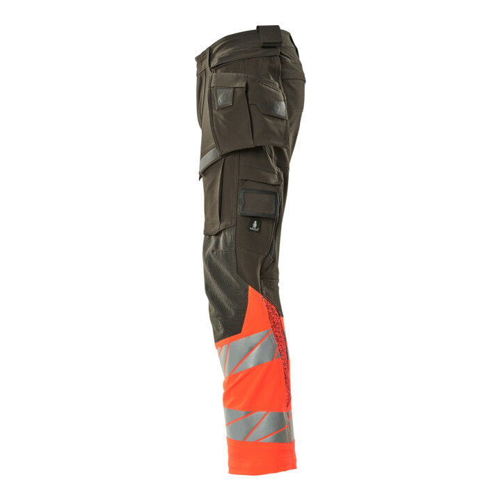 Mascot Hose ULTIMATE STRETCH 76C48 dunkelanthrazit/hi-vis rot