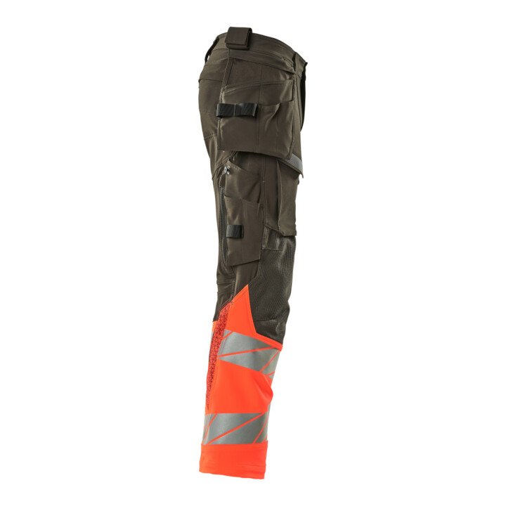 Mascot Hose ULTIMATE STRETCH 76C48 dunkelanthrazit/hi-vis rot