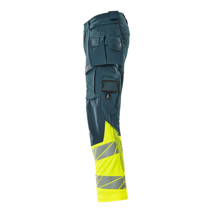 Mascot Hose ULTIMATE STRETCH 76C50 dunkelpetroleum hi-vis gelb